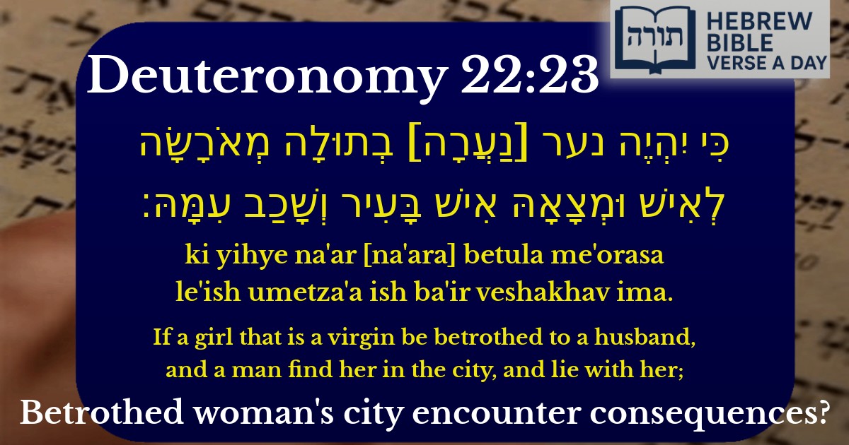 Deuteronomy 22:23 - דברים 22:23