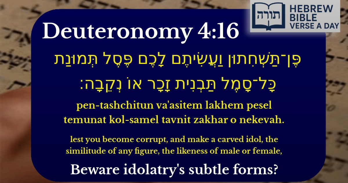 Deuteronomy 4:16 - דברים 4:16