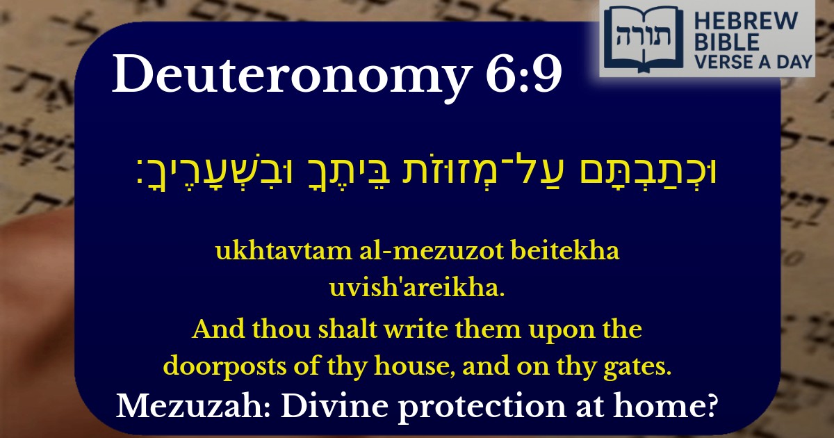 Deuteronomy 6:9 - דברים 6:9