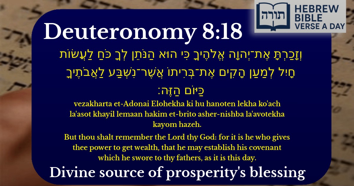 Deuteronomy 8:18 - דברים 8:18