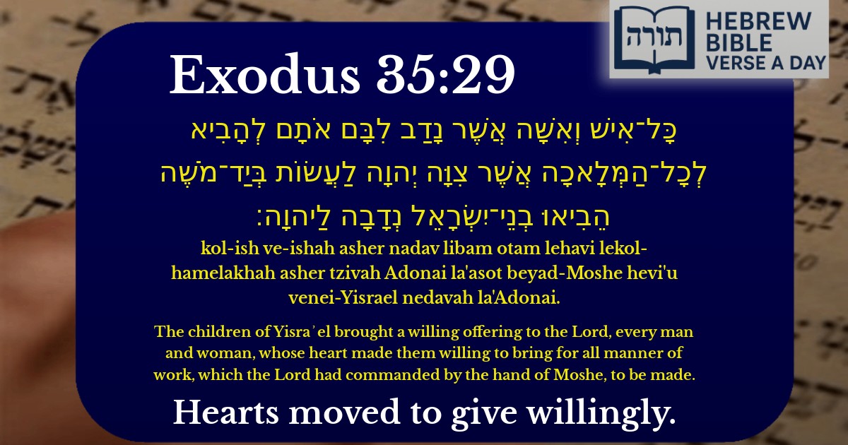 Exodus 35:29 - שמות 35:29