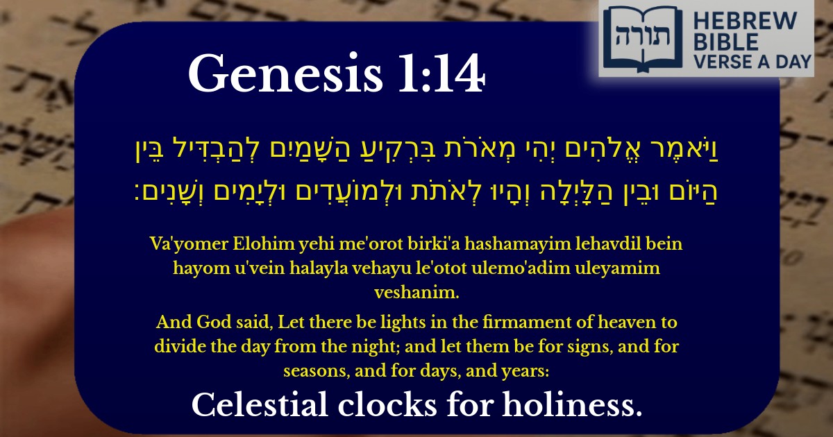 Genesis 1:14 - בראשית 1:14