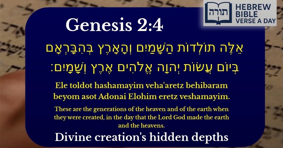 Genesis 2:4 - בראשית 2:4