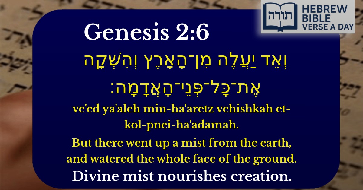 Genesis 2:6 - בראשית 2:6