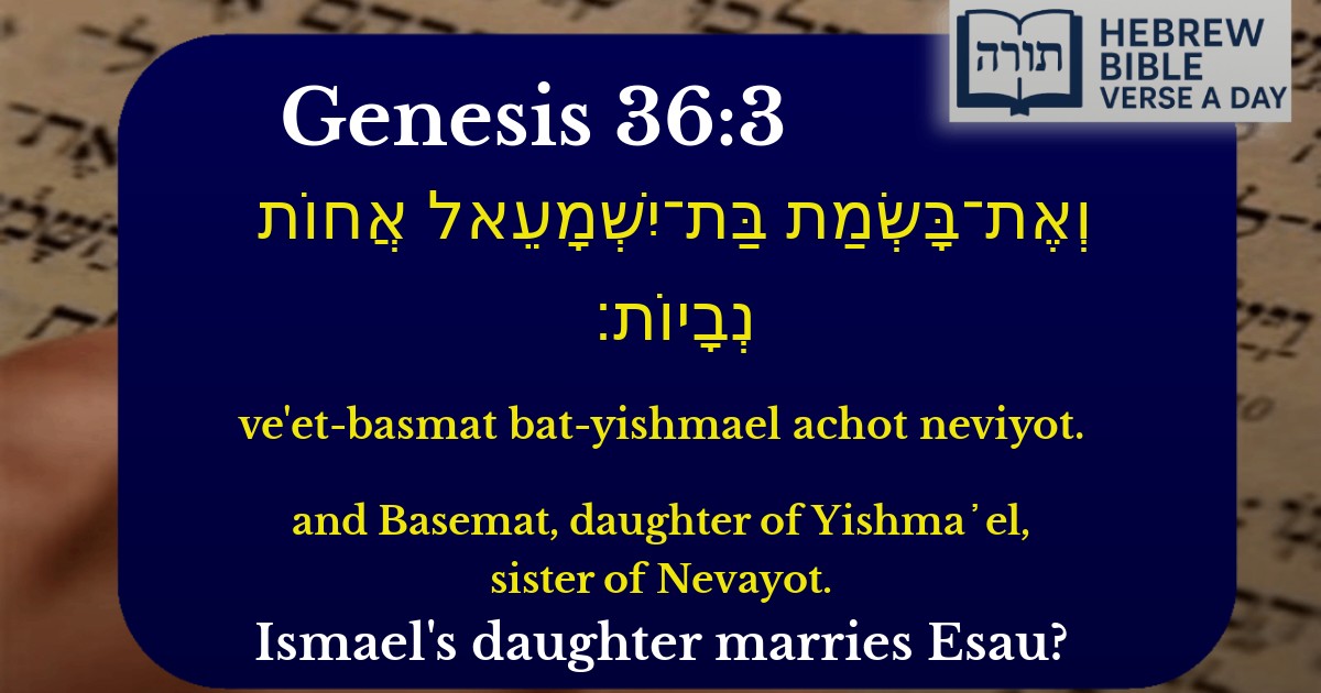 Genesis 36:3 - בראשית 36:3