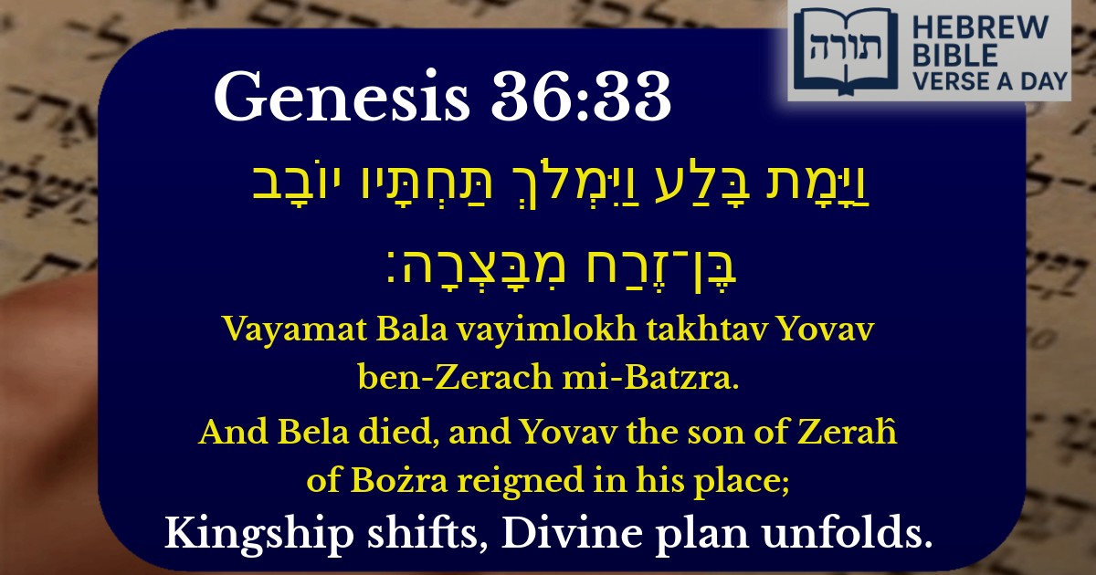 Genesis 36:33 - בראשית 36:33