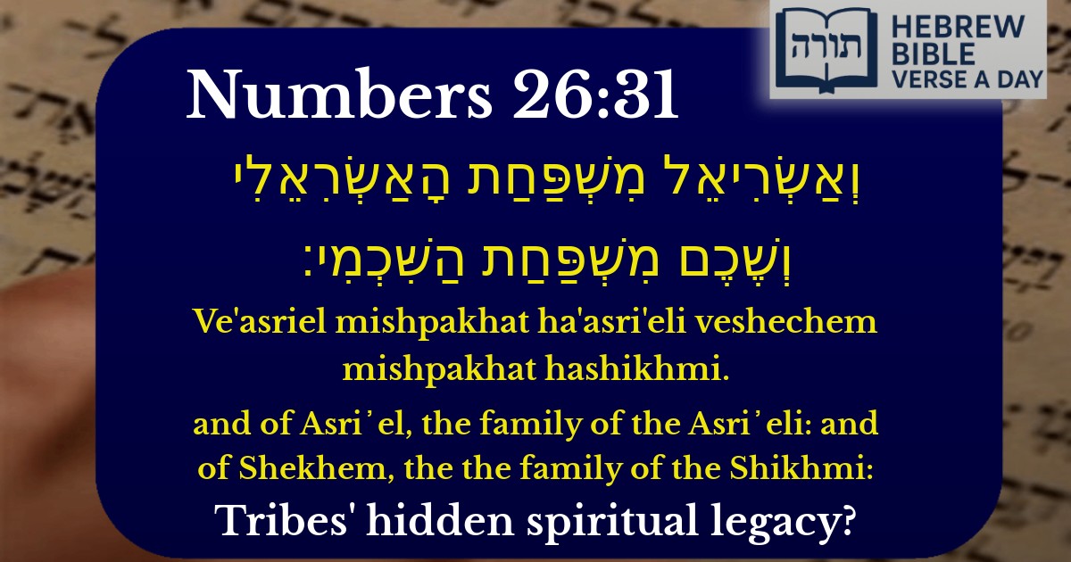 Numbers 26:31 - במדבר 26:31