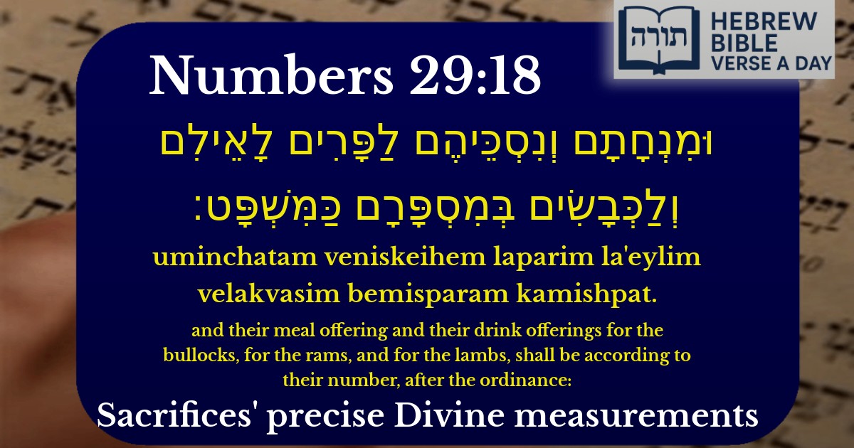 Numbers 29:18 - במדבר 29:18