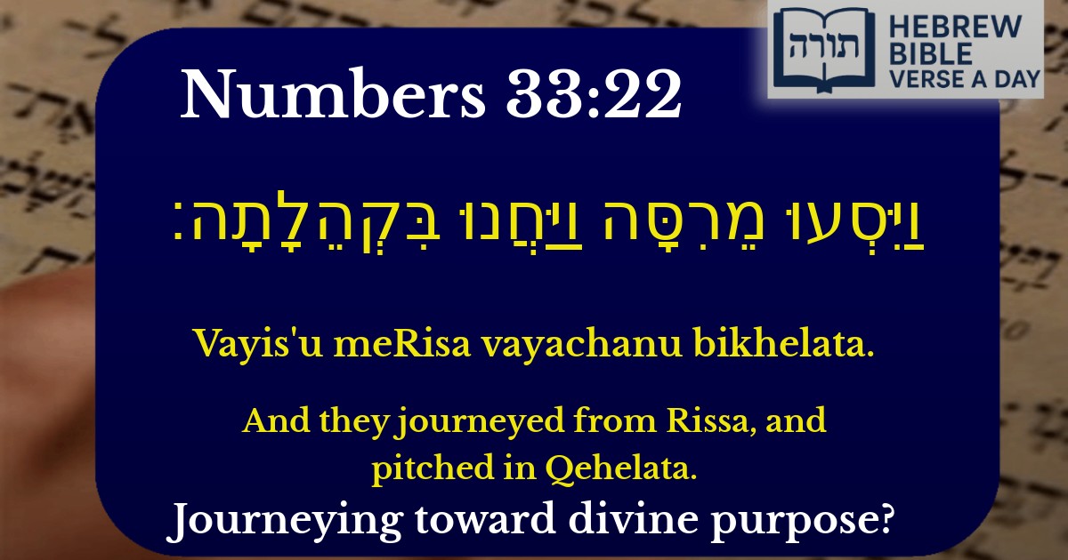 Numbers 33:22 - במדבר 33:22