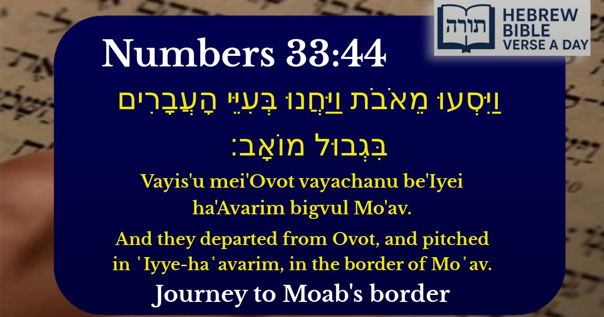 Numbers 33:44 - במדבר 33:44
